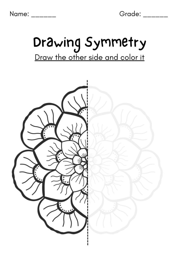 Printable Symmetry Drawing Worksheets