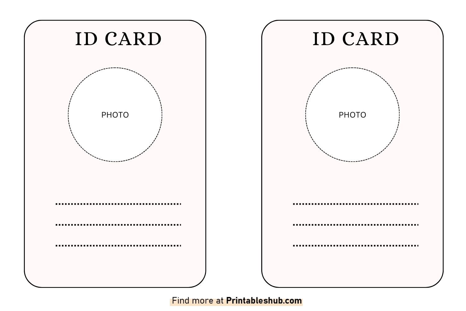 Printable Blank ID Card Templates Printables Hub Printable Blank ID Card Templates Printables Hub