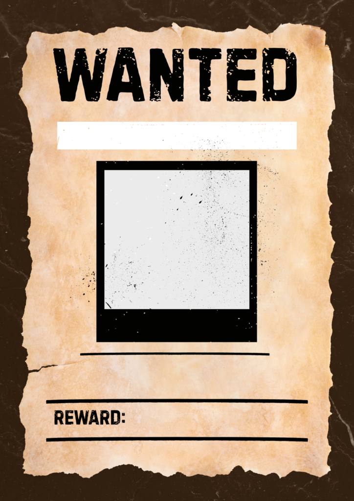 Printable Blank Wanted Poster Template