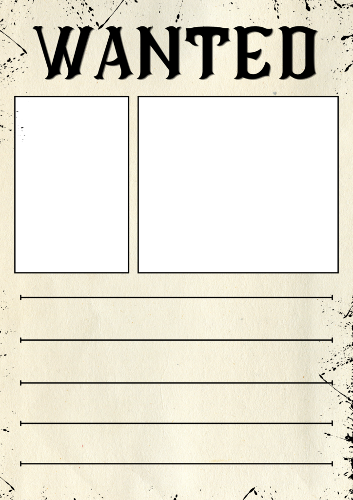Printable Blank Wanted Poster Template