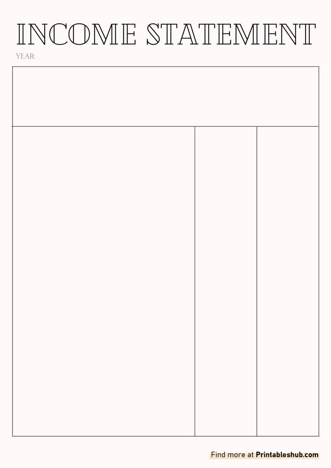 Printable Blank Income Statement Templates - Printables Hub