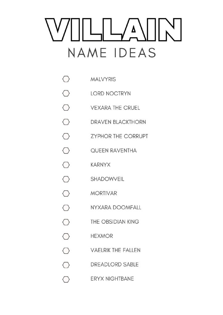 Villain Names