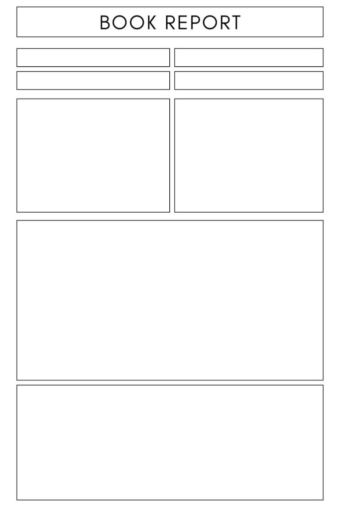 Printable Book Report Template