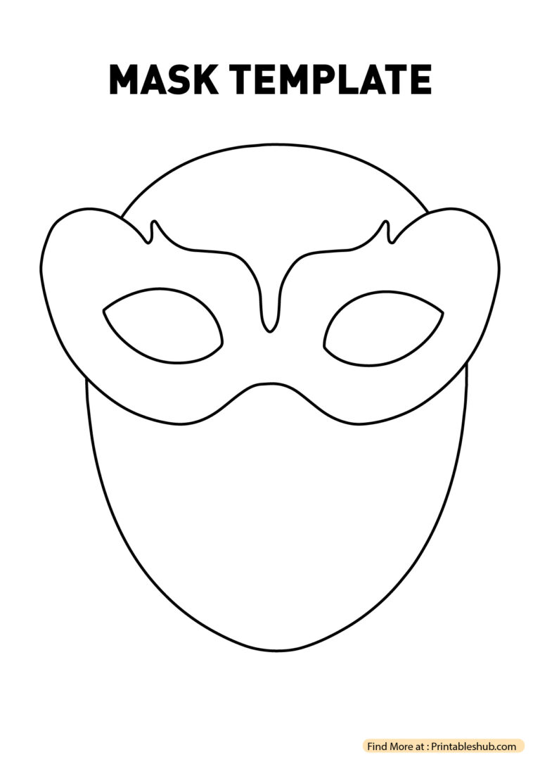 Printable Blank Mask Templates - Printables Hub
