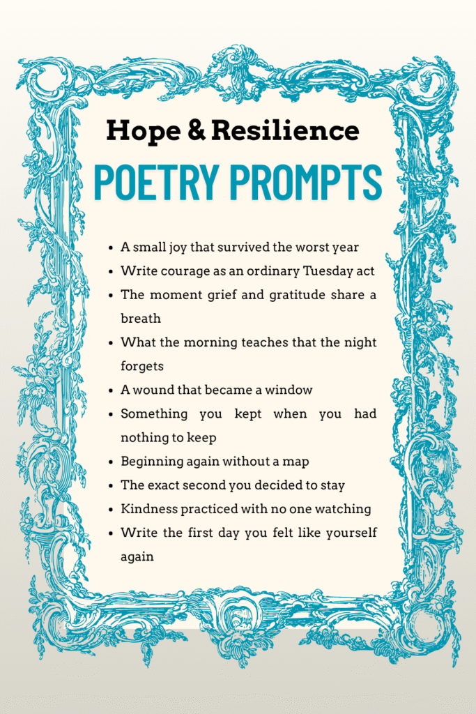 Diverse Lists of Poetry Prompts
