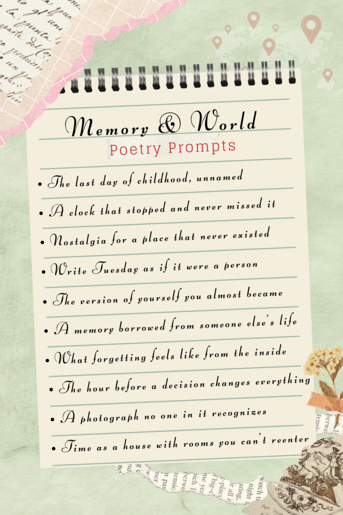 Diverse Lists of Poetry Prompts