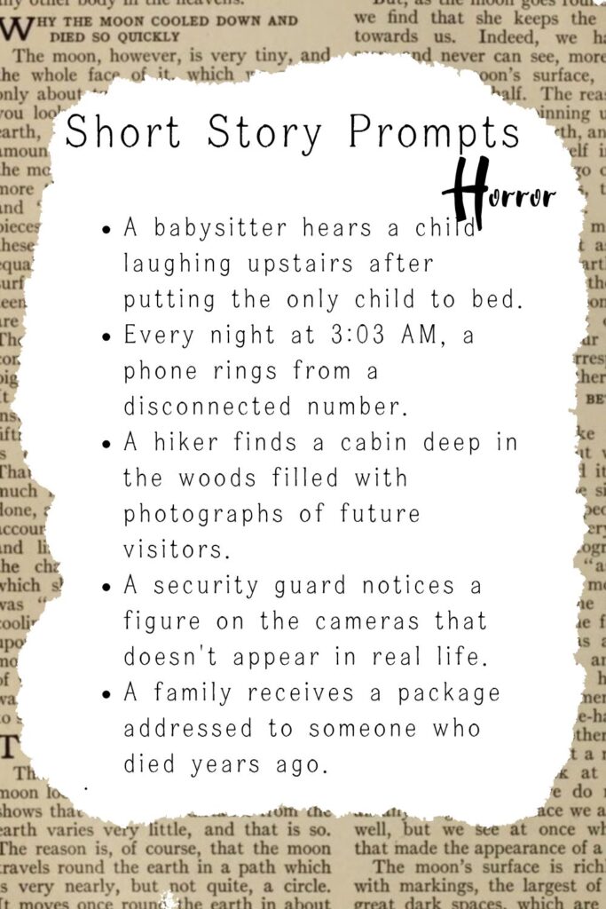 Printable Lists of Short Story Prompts