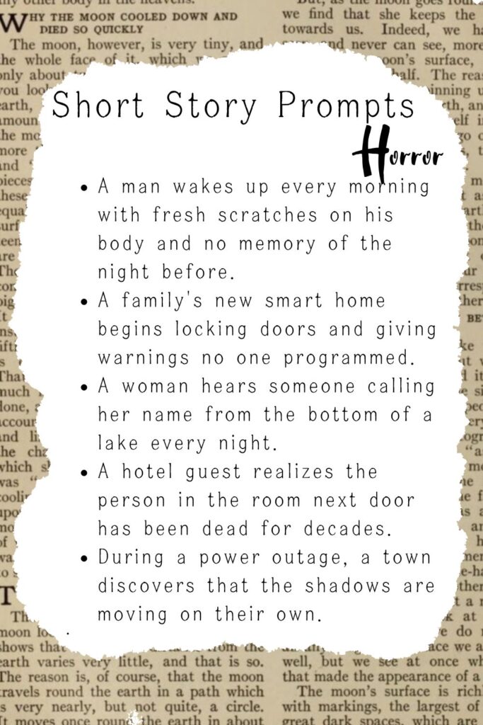 Printable Lists of Short Story Prompts