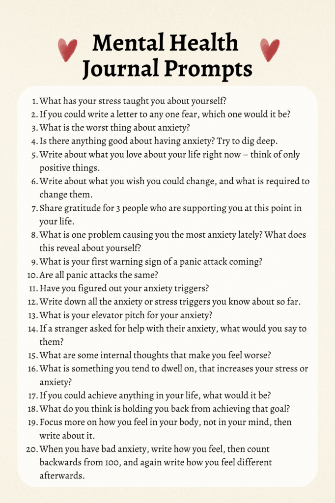 Mental Health Journal Prompts