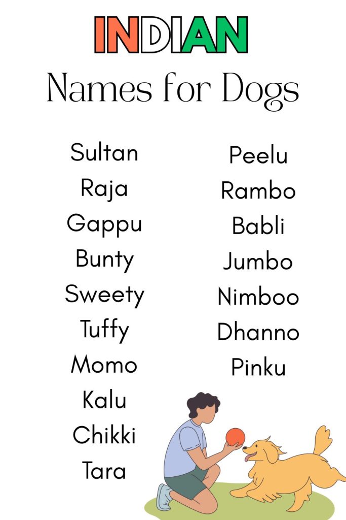 printable list of  indian names for dogs