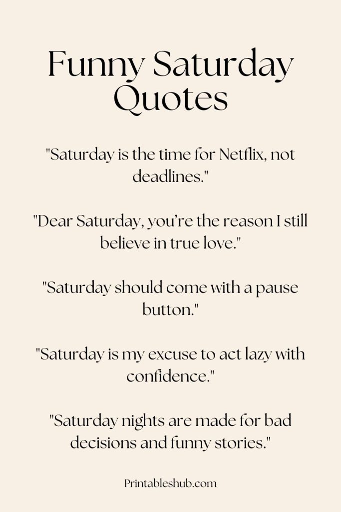 printable funny saturday quotes
