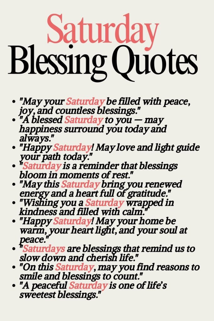 printable blessing saturday quotes