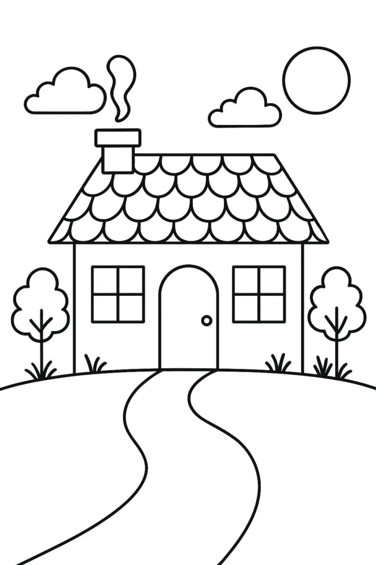 Printable House Coloring Pages - Printables Hub