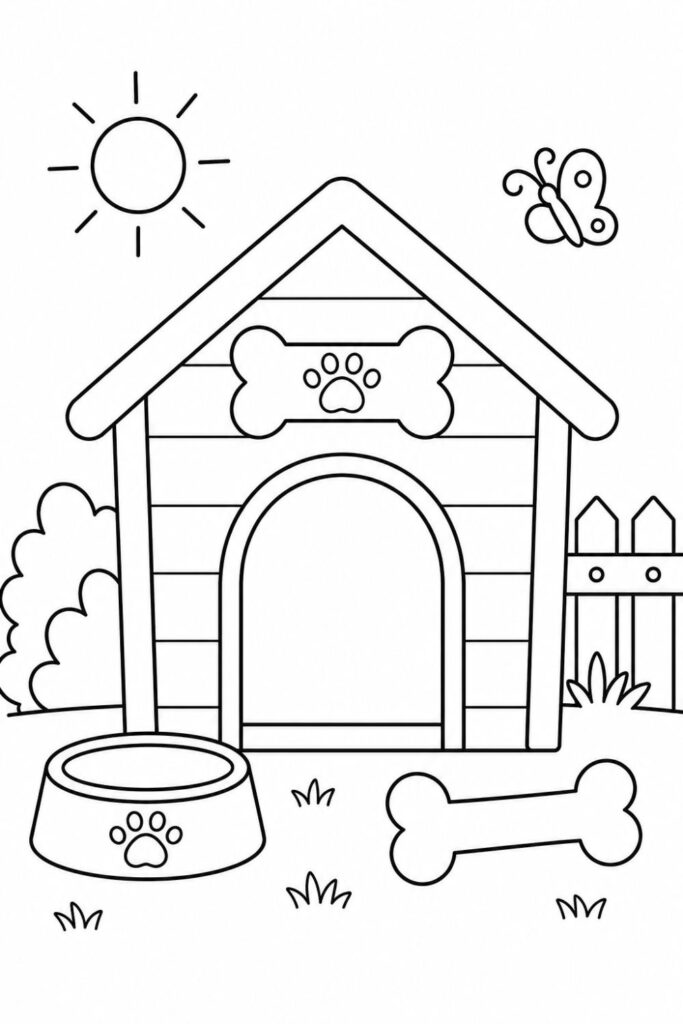 Printable House Coloring Pages