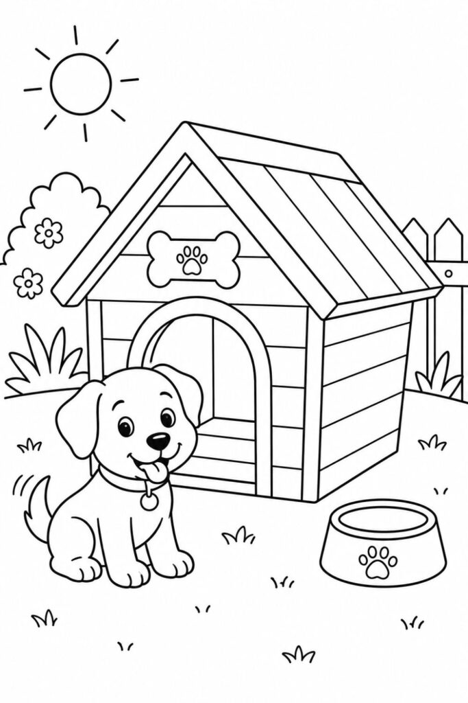 Printable House Coloring Pages