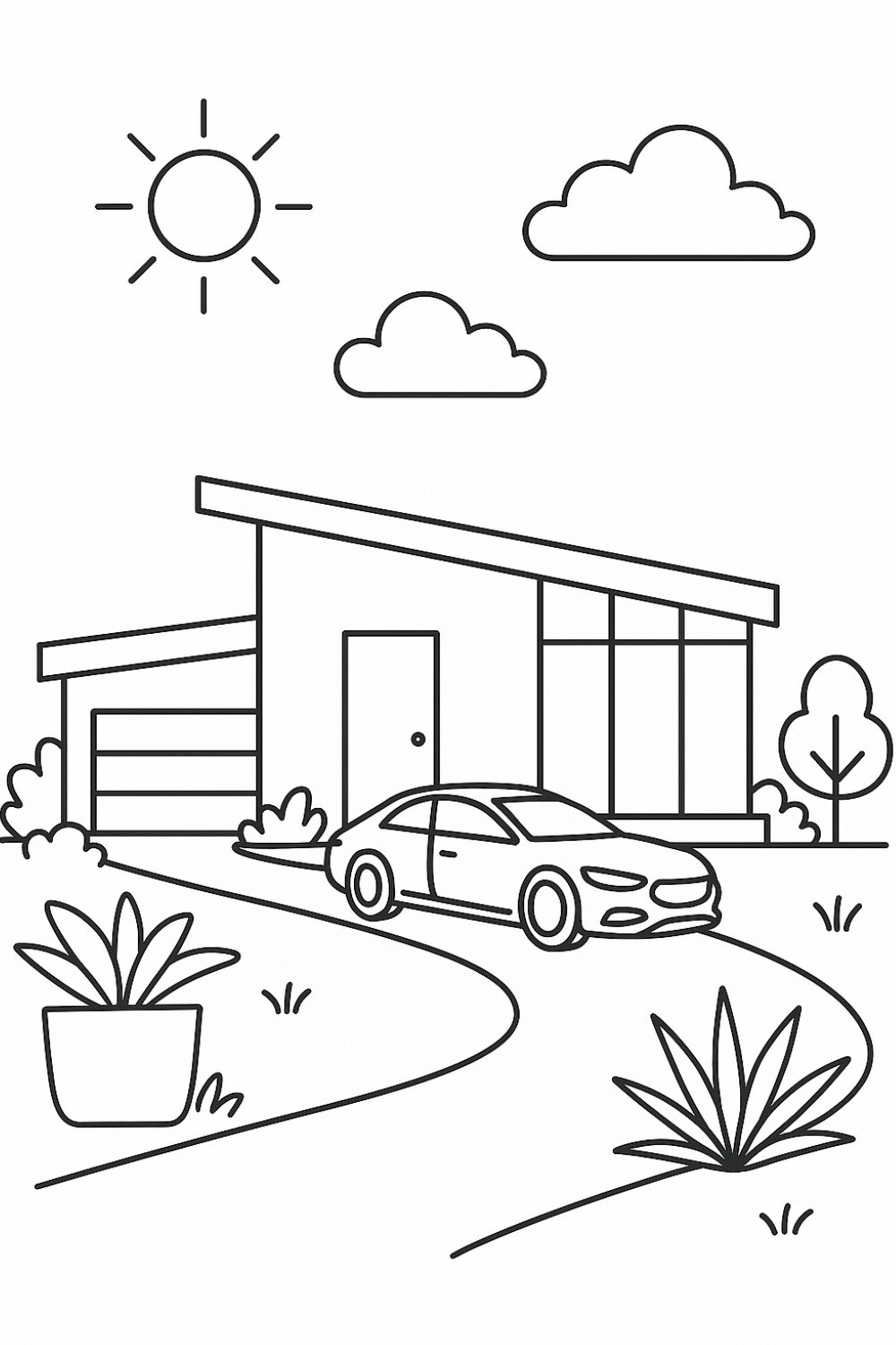 Printable House Coloring Pages - Printables Hub