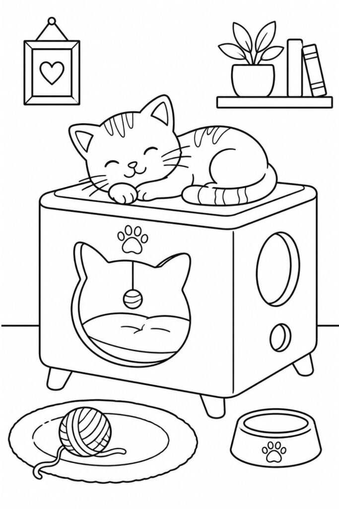 Printable House Coloring Pages