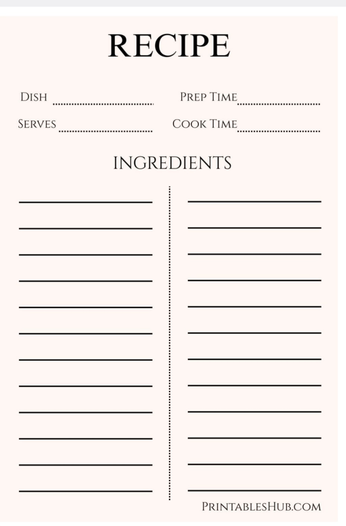 Printable Blank Recipe Card Templates [PDF Included]
