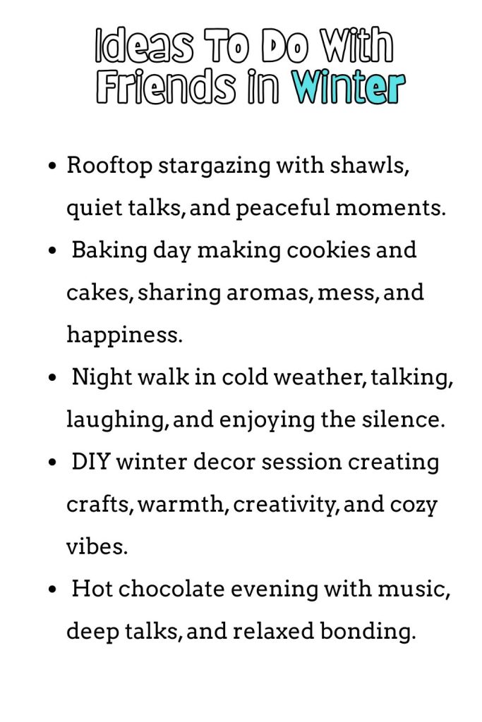 Printable List Of Ideas to Do With Friends