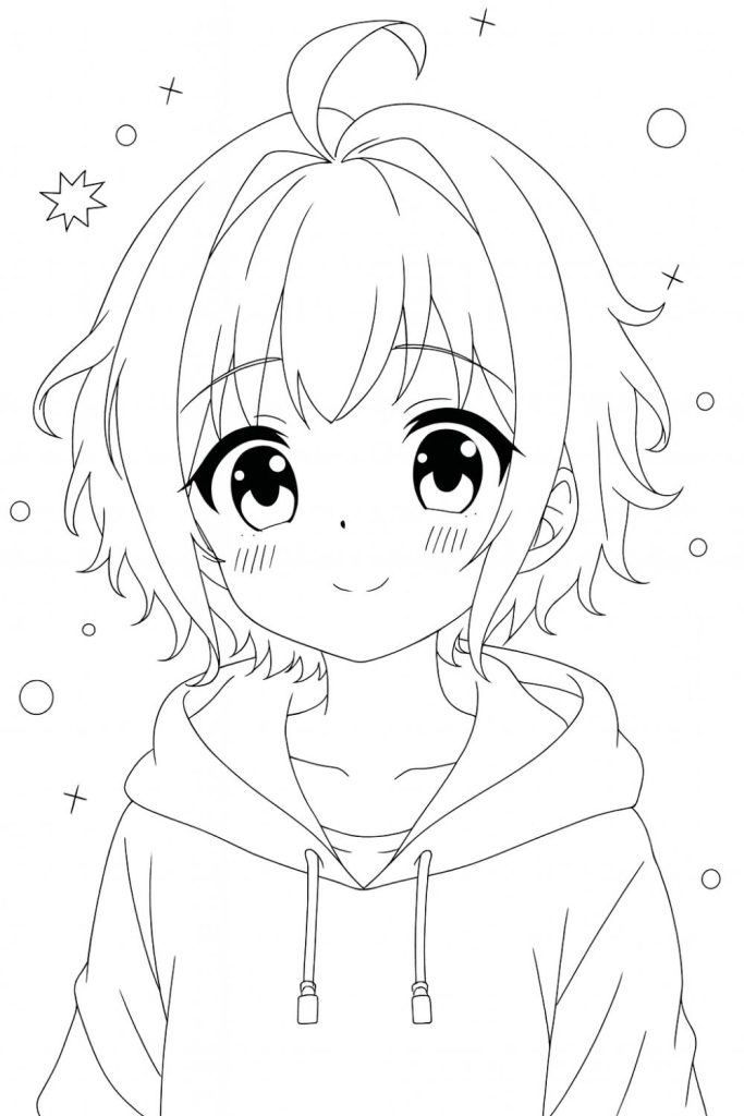 Printable Anime Coloring Page