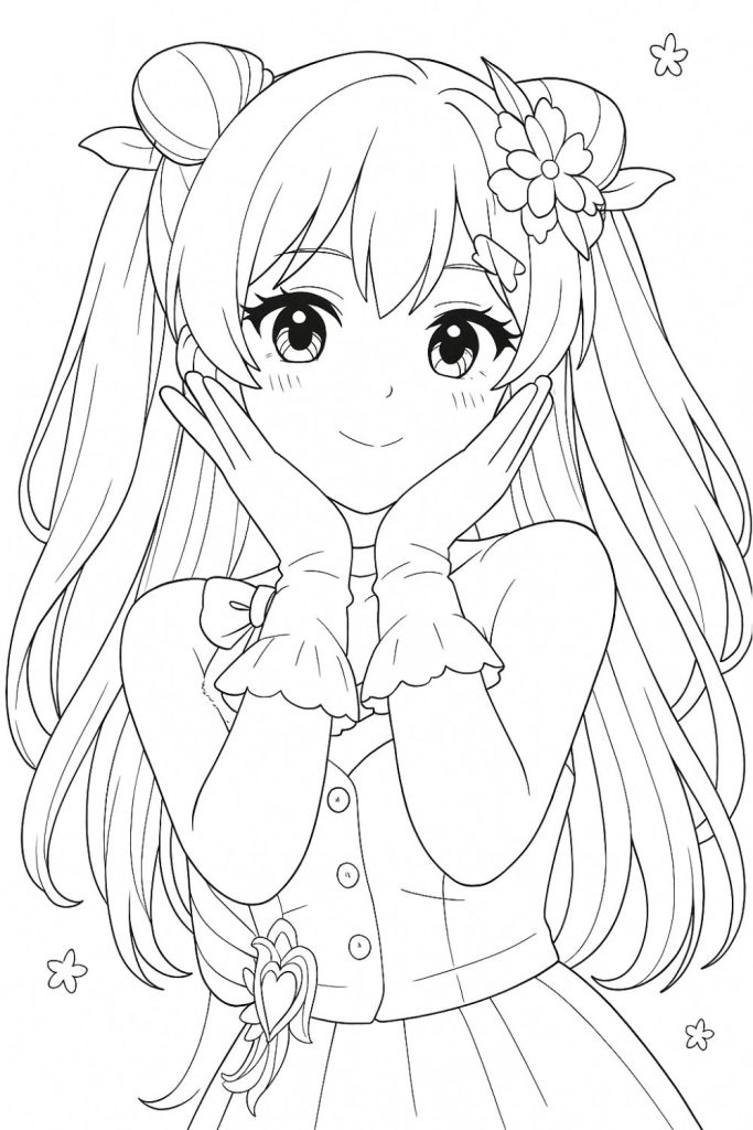 Printable Anime Coloring Page