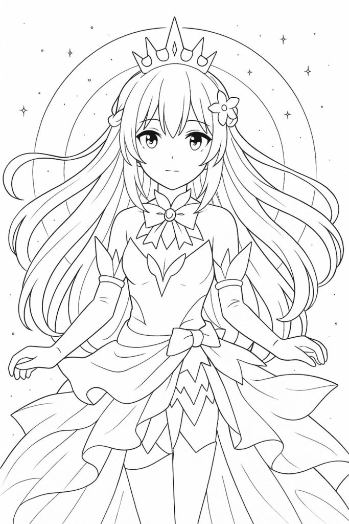 Printable Anime Coloring Page