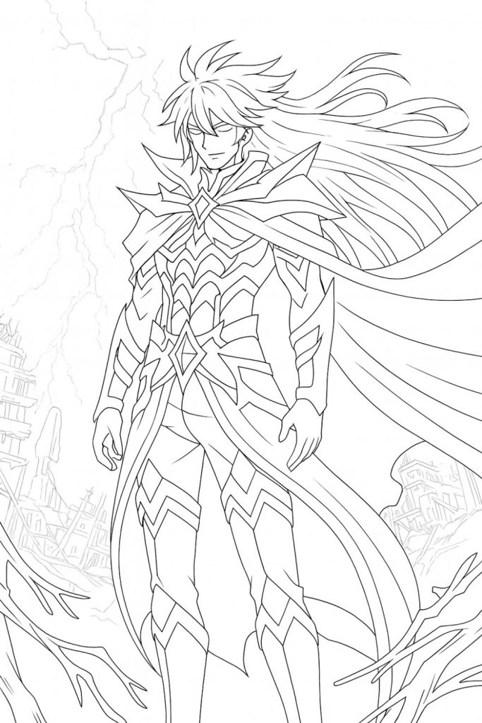 Printable Anime Coloring Page