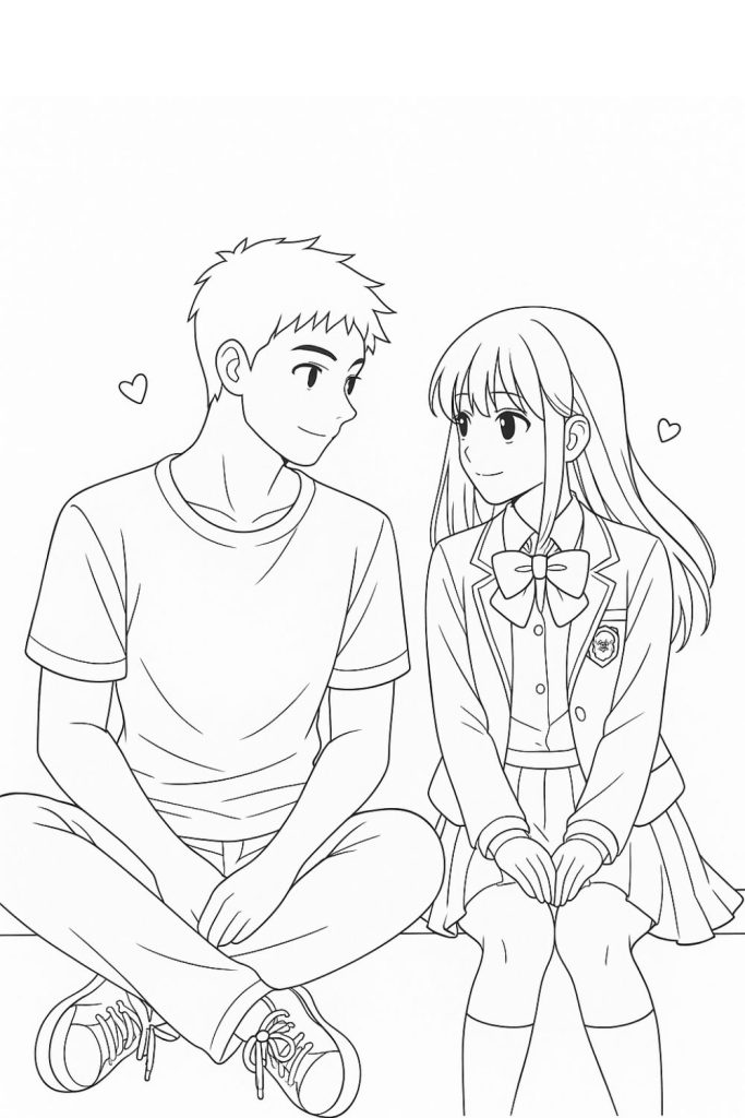 Printable Anime Coloring Page