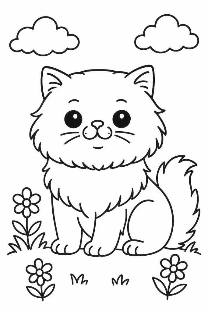 Printable Cat Coloring Page