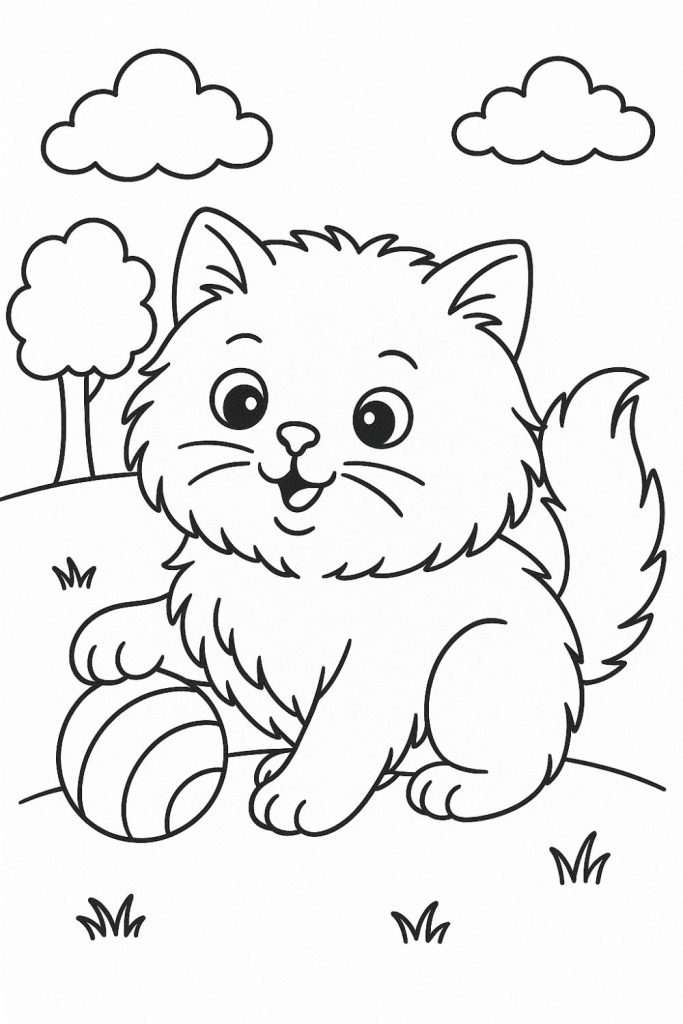 Printable Cat Coloring Page