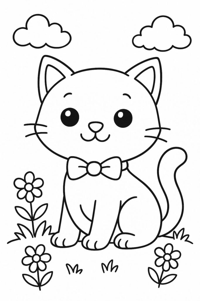 Printable Cat Coloring Page