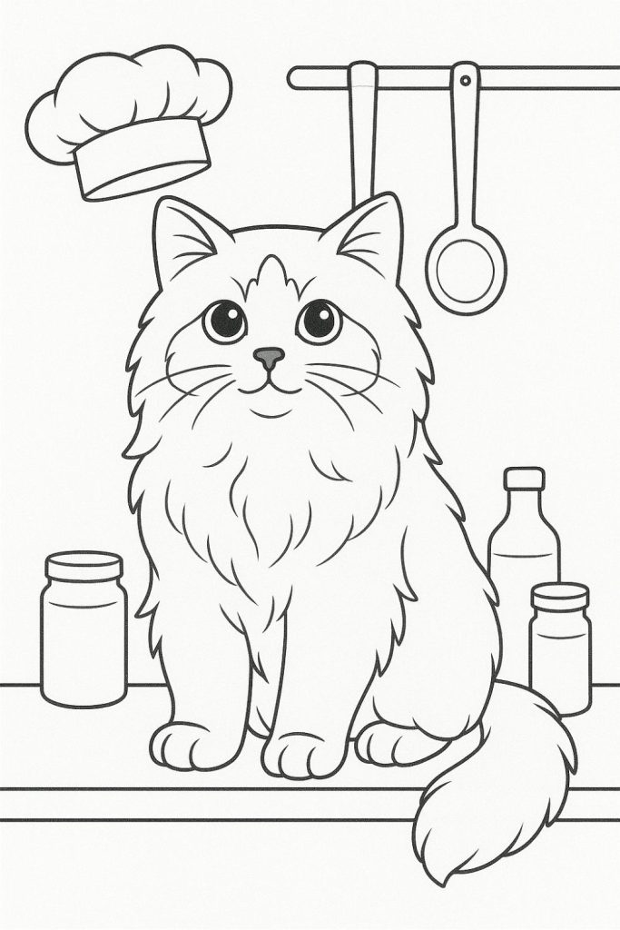 Printable Cat Coloring Page