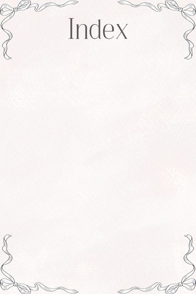 Printable Index Page Designs [PDF Included]