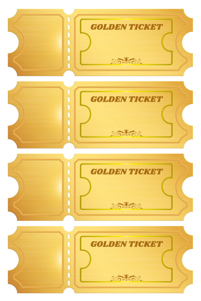 Printable Blank Golden Ticket Templates