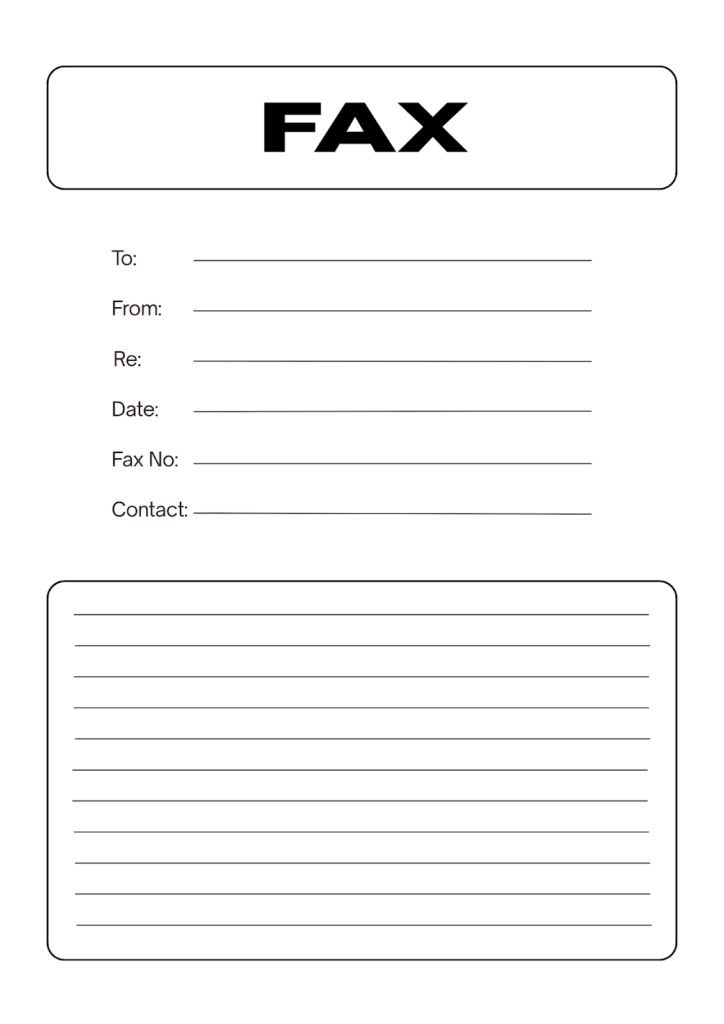 Printable Blank Fax Cover Sheet Template