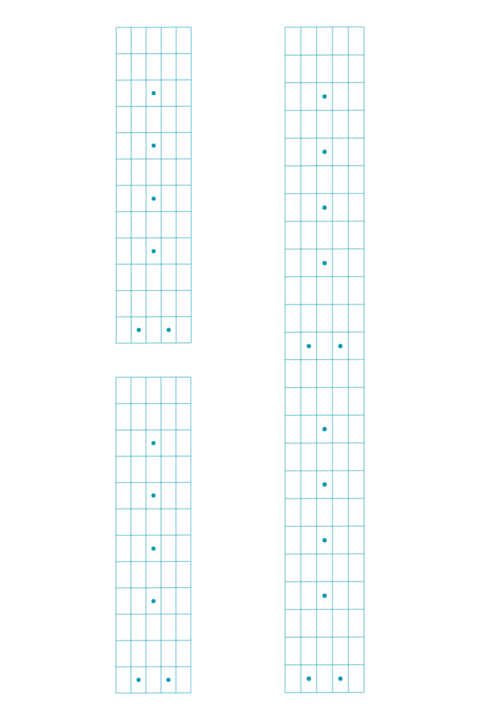 Blank Guitar Fretboard Template