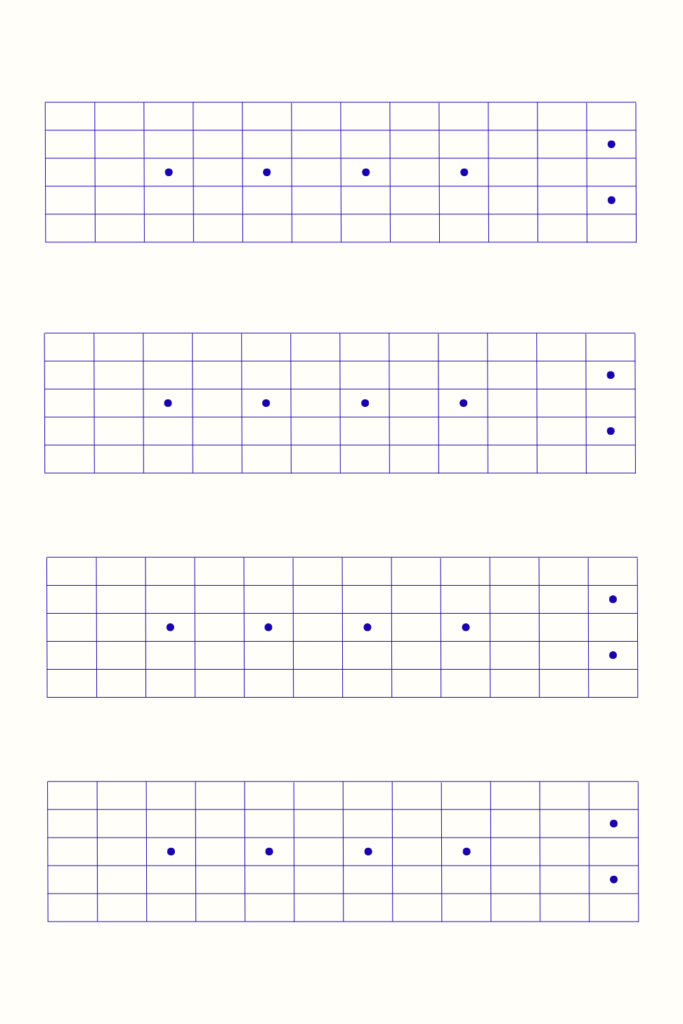 Blank Guitar Fretboard Template