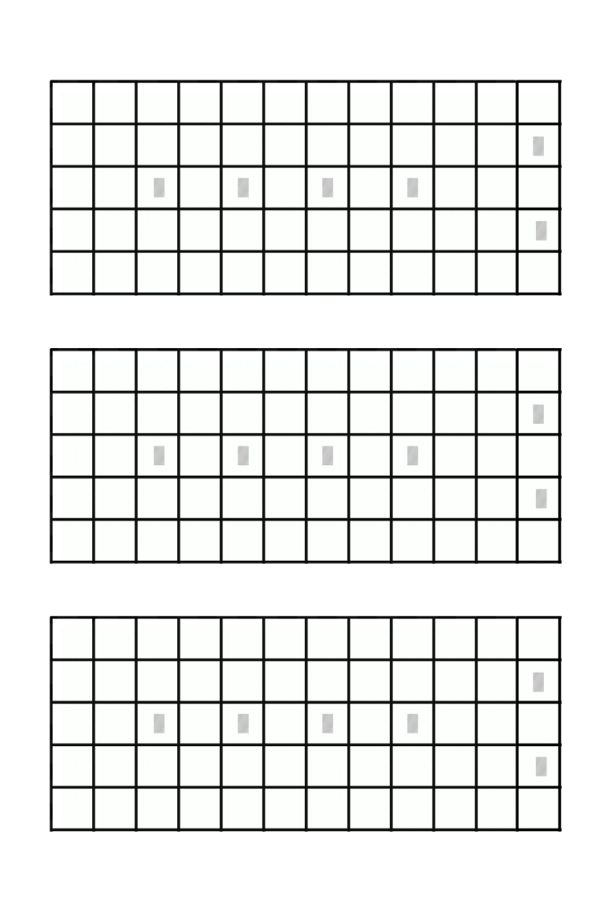 Blank Guitar Fretboard Template