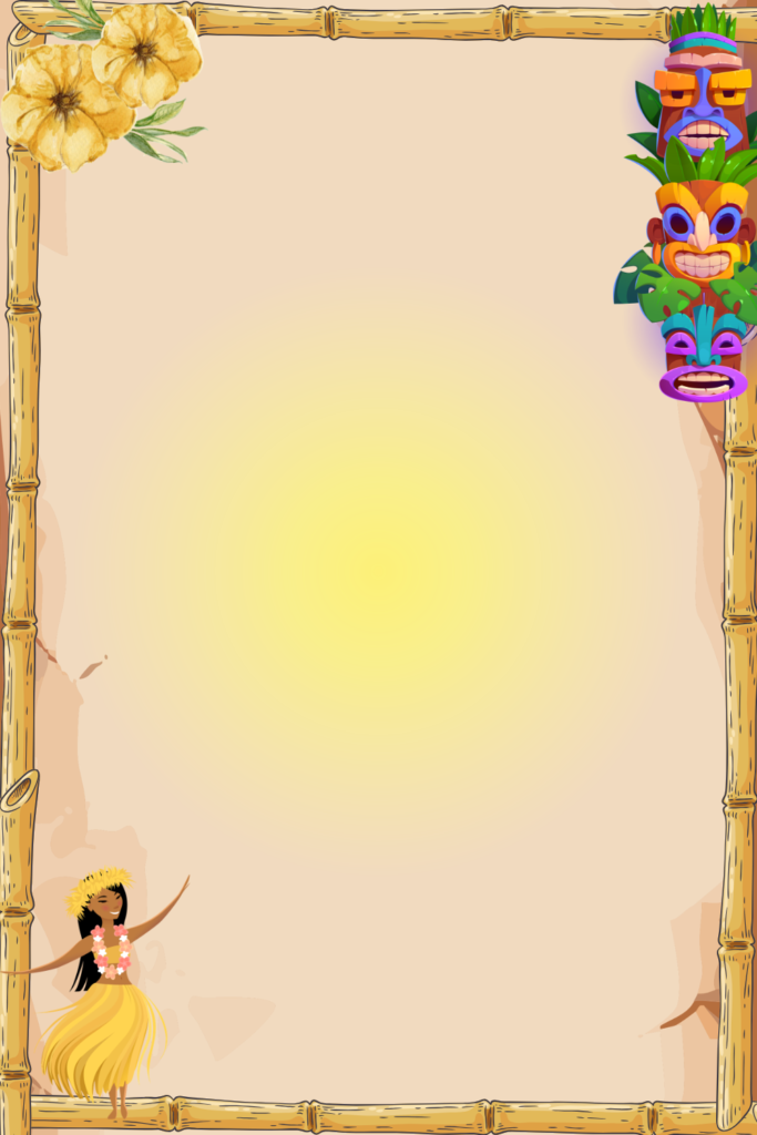 Blank Luau Invitation Template