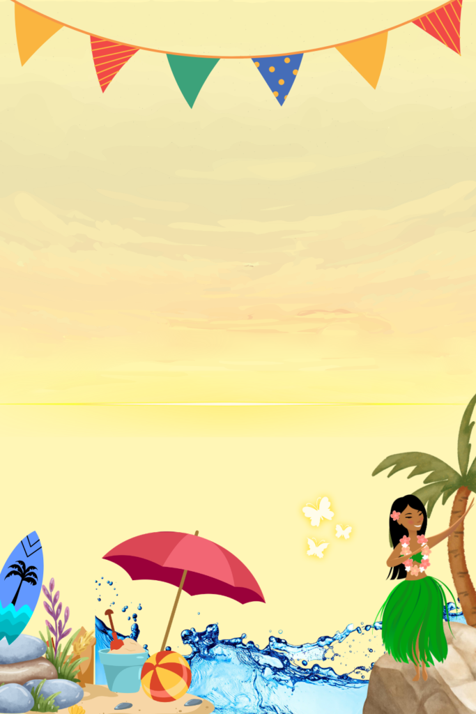 Blank Luau Invitation Template