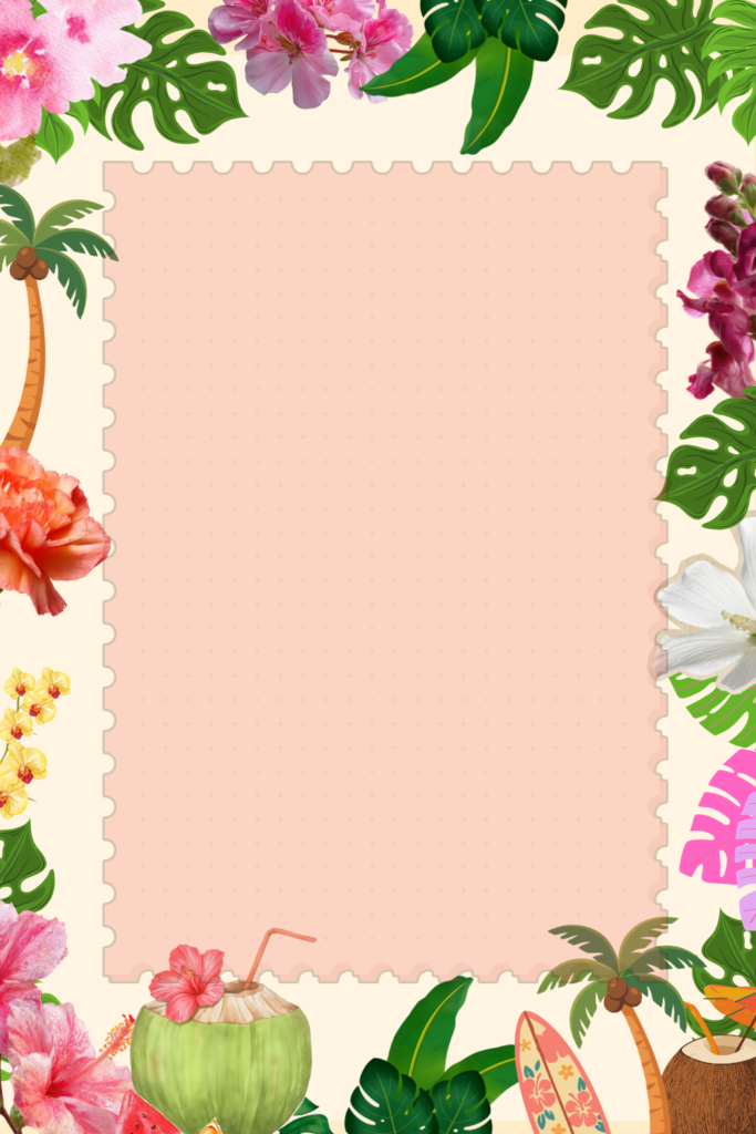 Blank Luau Invitation Template