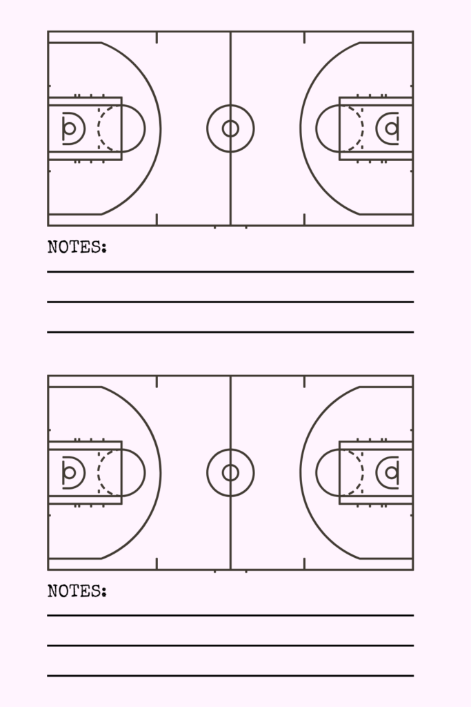 Basketball Court Diagram Template