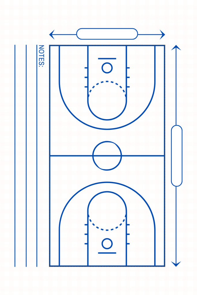 Basketball Court Diagram Template