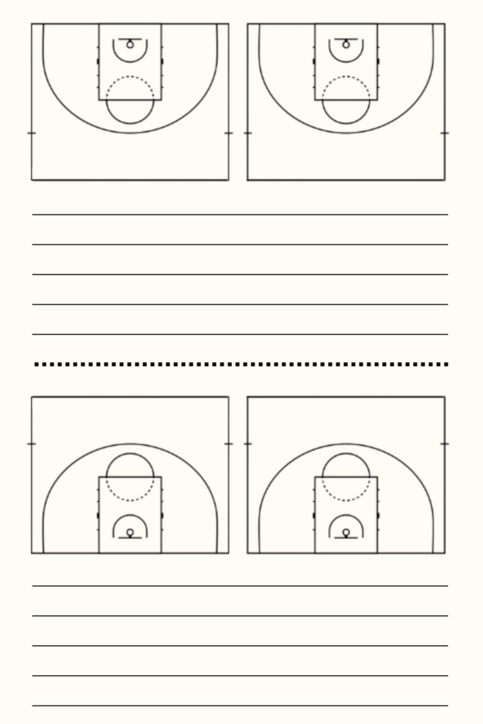 Basketball Court Diagram Template