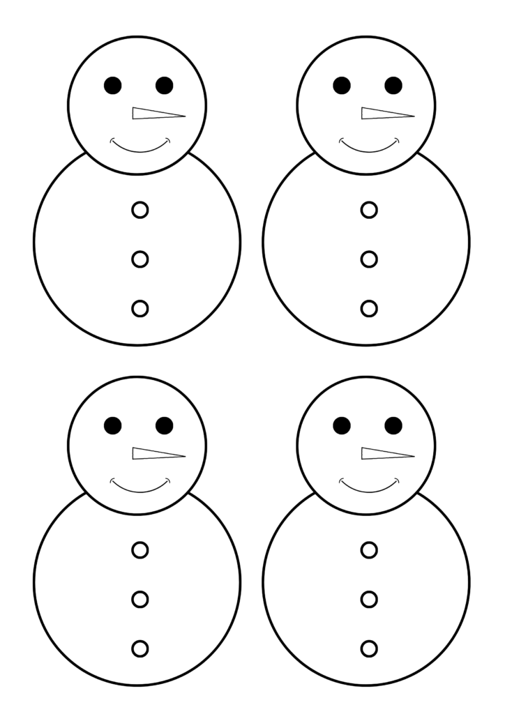 Printable Blank Snowman Template