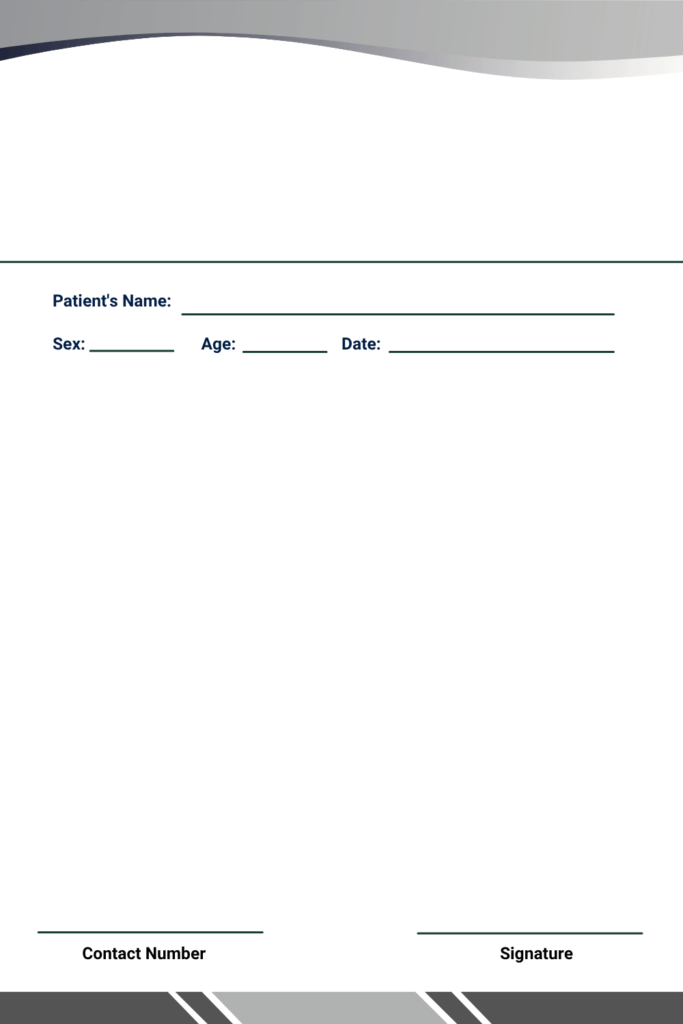 Printable Blank Prescription Template
