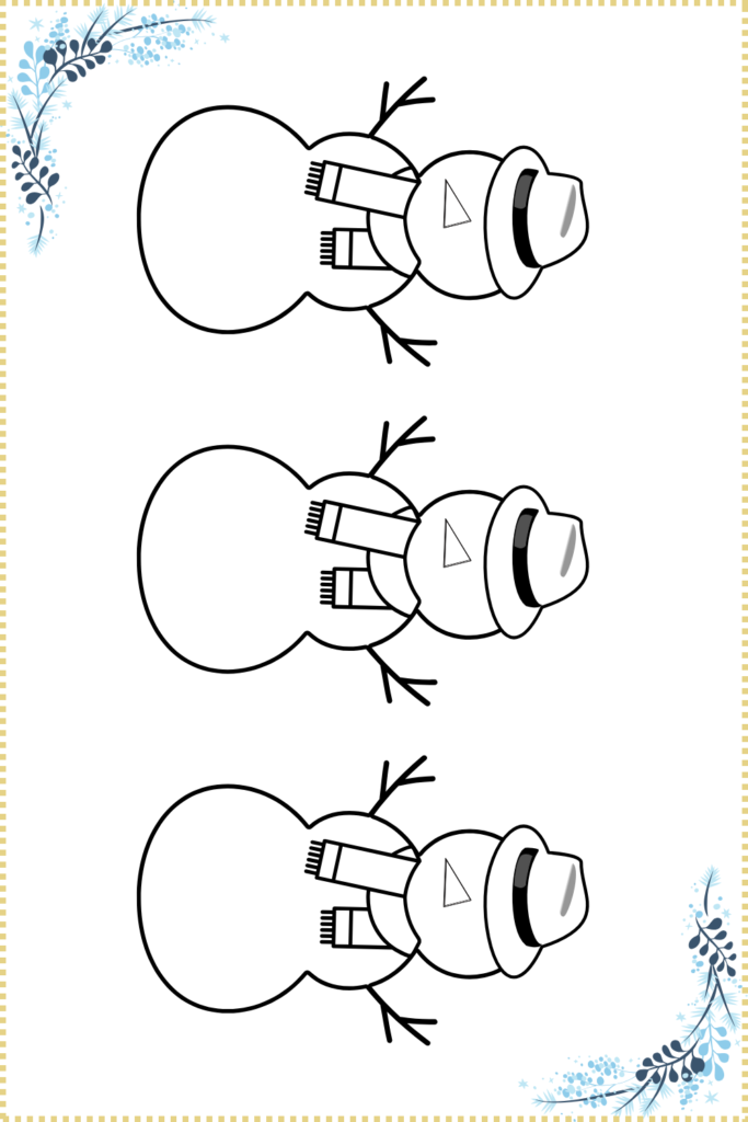 Printable Blank Snowman Template