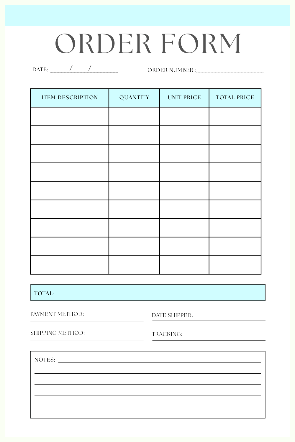 Blank Work Order Templates [With PDF] - Printables Hub