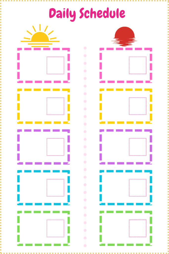 Printable Visual Schedule for Home