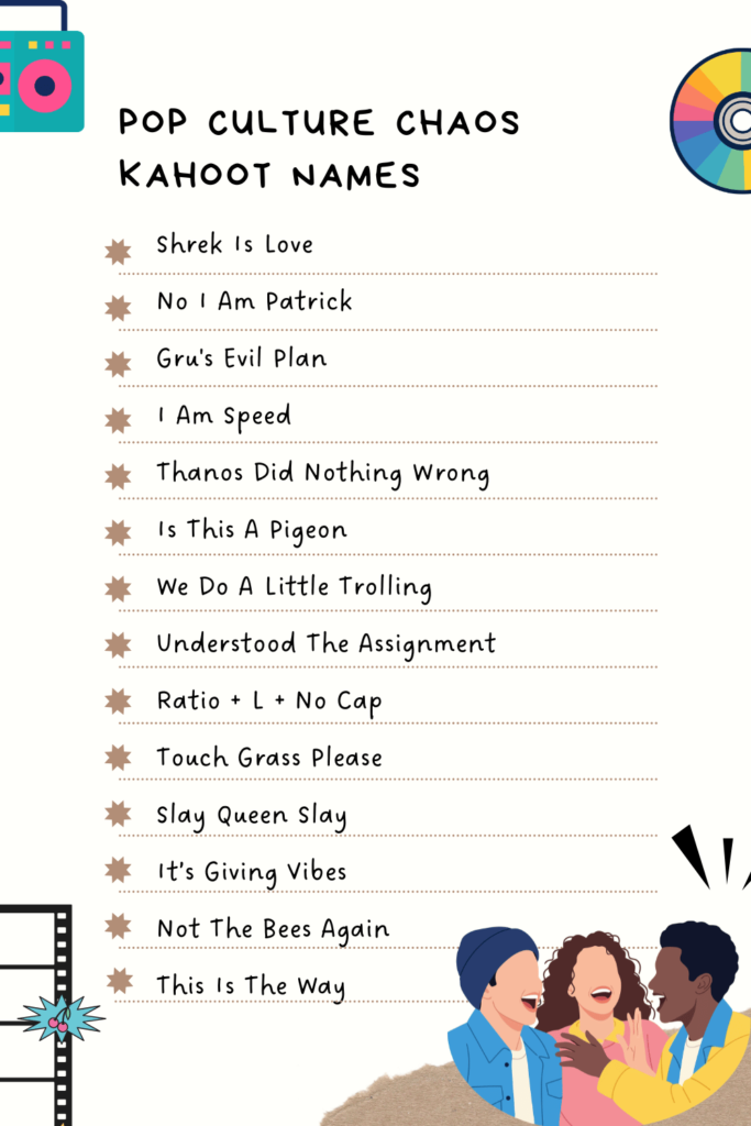 Printable Funny Kahoot Names List